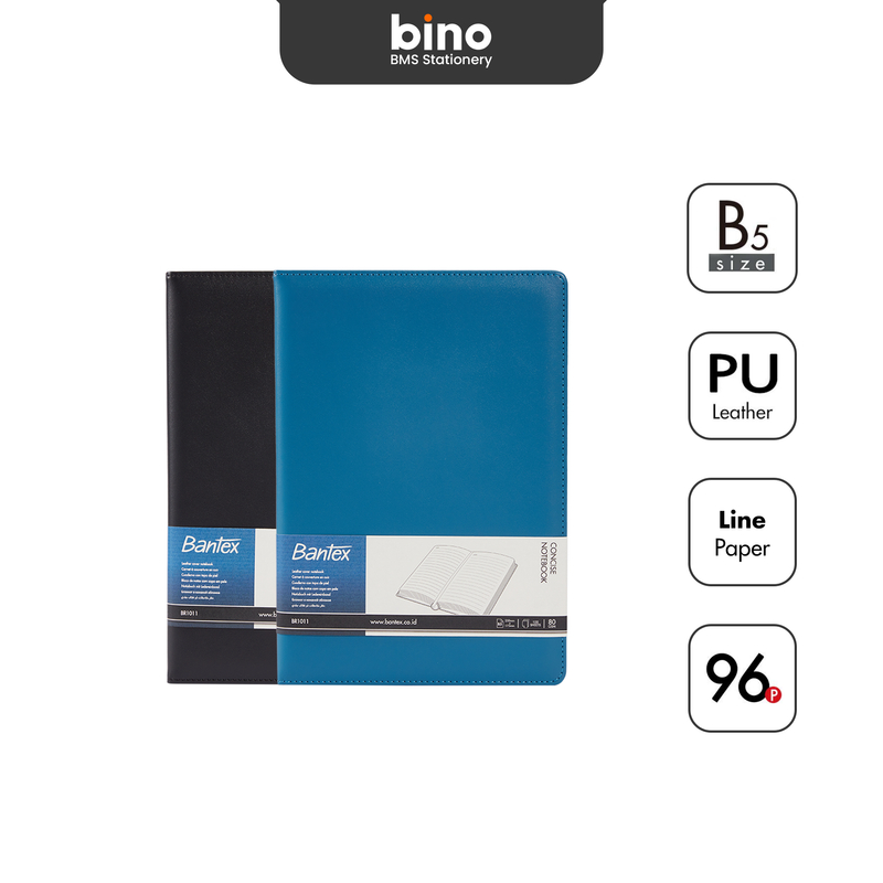 

[BMS Tangerang] Bantex Buku Catatan B5 Untuk Bisnis Kerja Bahan Kulit PU Classic BR1011