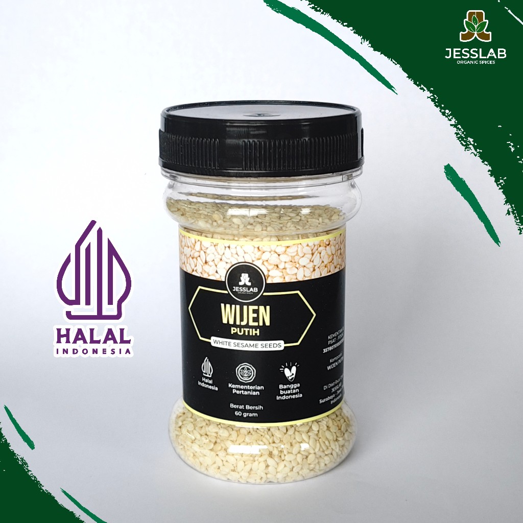 

JessLab Spices - Biji Wijen Putih Bumbu Masak Dapur Bubuk Rempah 60gr