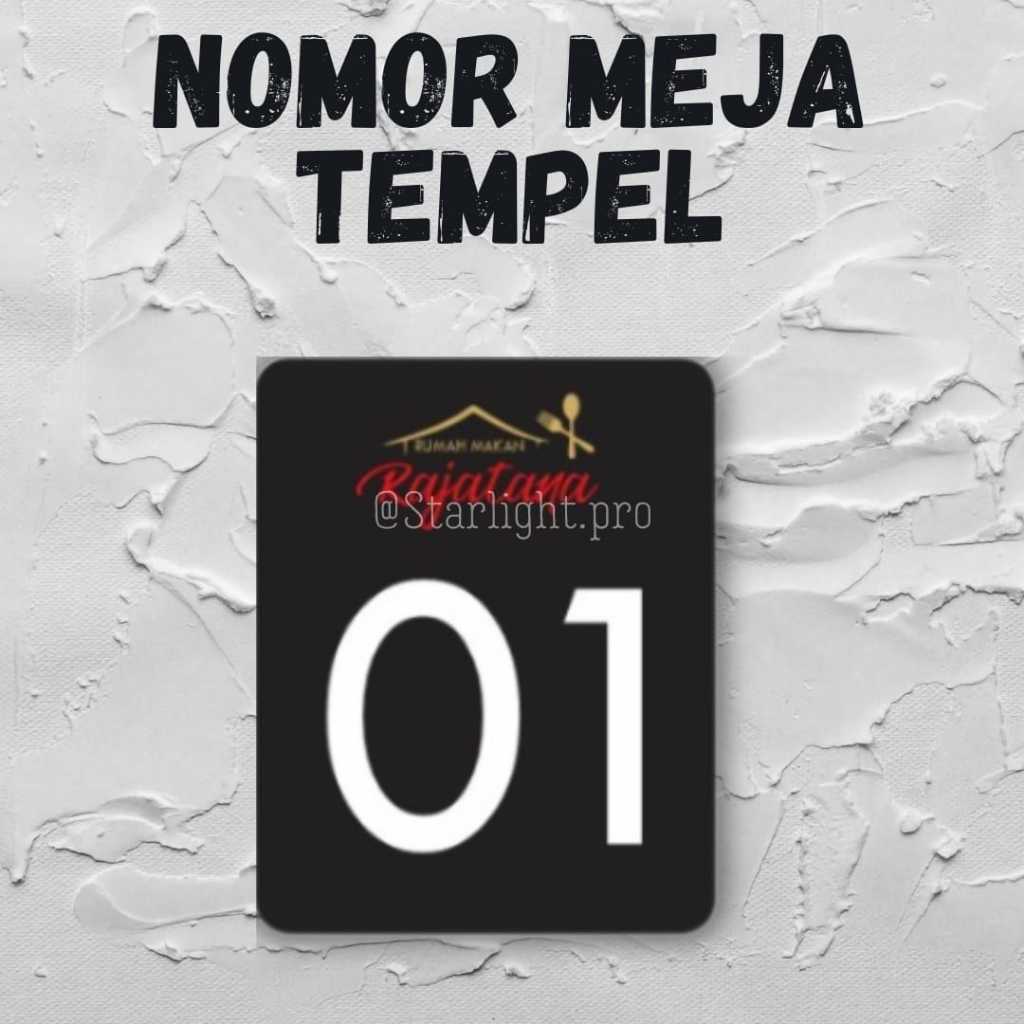 

Acrylic Nomor Meja 4cm x 5cm Print UV custom