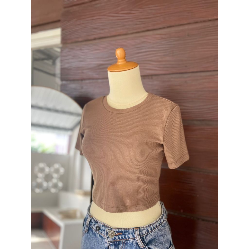 Baju Crop Top Wanita Baju Kaos Atasan Crop Top Korea Kaos Croptop Korean Style Baju Atasan Wanita Cr