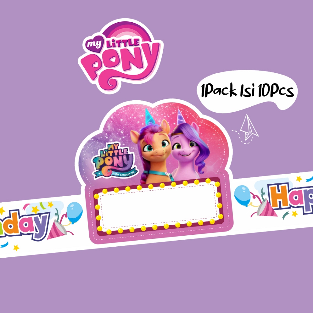 TOPI ULANG TAHUN ANAK KARAKTER LITTLE PONI