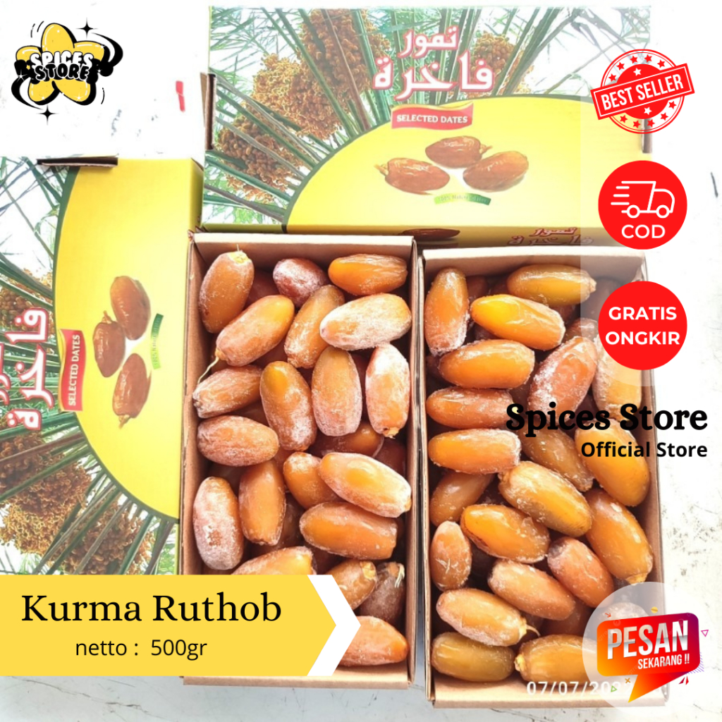 

BUAH KURMA SEGAR RUTHOB LIBYA 500GR KURMA MURAH - SPICES STORE