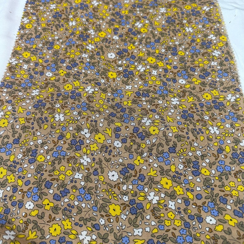 Kain Katun Rayon Motif Bunga Kecil Kecil | Katun Rayon Motif Meteran