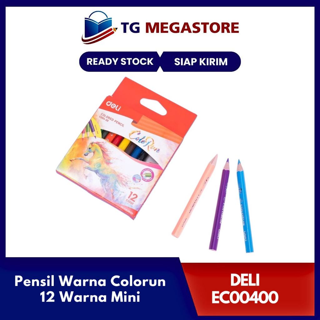 

Pensil Warna DELI Colorun 12 Warna Mini - EC00400