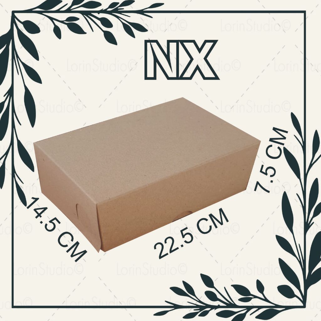 

NX 310 BKraft isi 100 ukr 22,5x14,5 Dus/Kardus/Kerdus/Dos Nasi Makanan Kue Roti