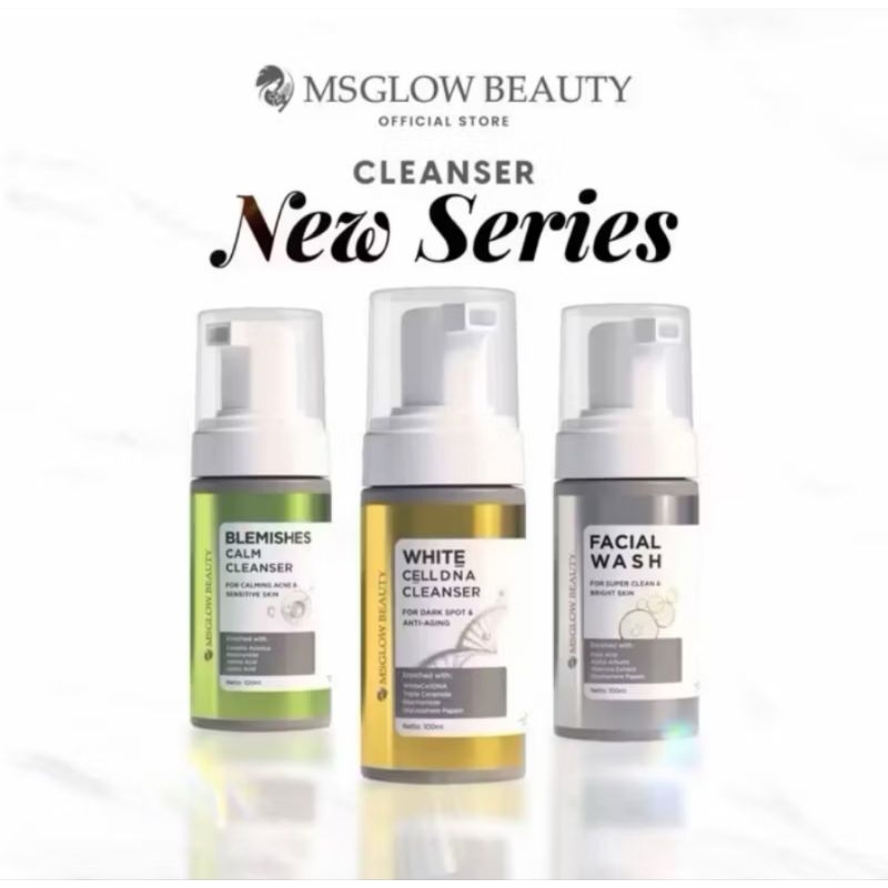 (2027-2028) NEW PACKAGE Facial Wash beauty MS GLOW Sabun cuci muka cewek Ms glow Fw beauty/cewek Ms 