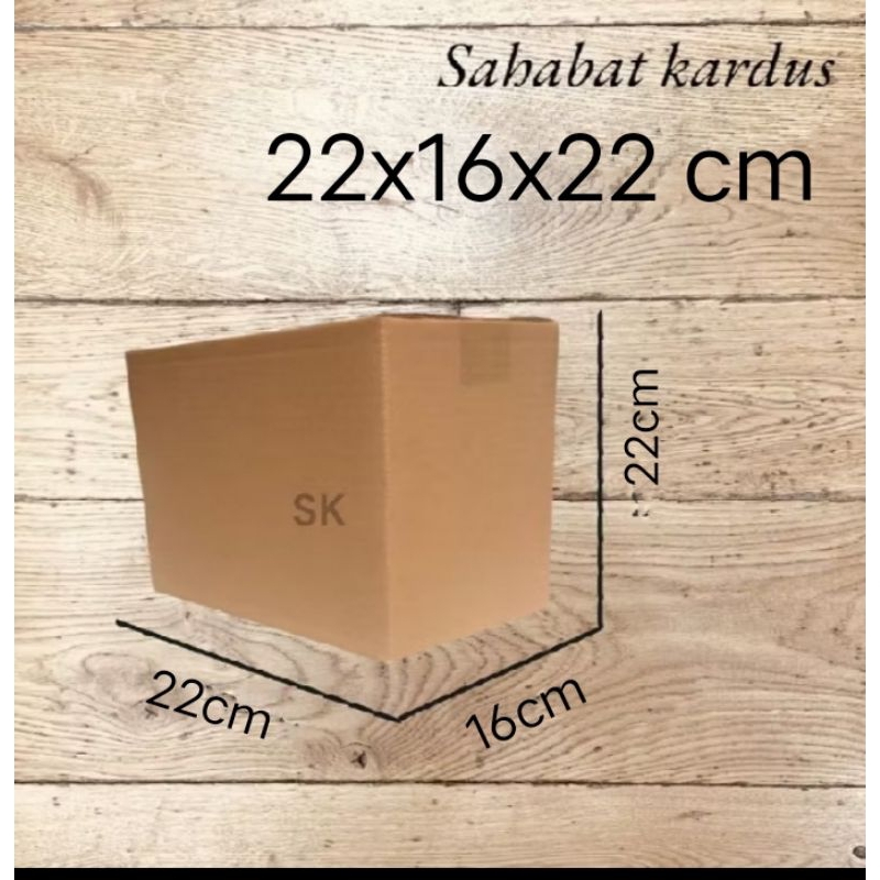 

kardus box Ukuran 22x16x22 cm single wall polos