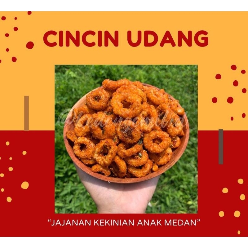 

SNACK JAJANAN CEMILAN - CINCIN UDANG PEDES 100gr HOMEMADE