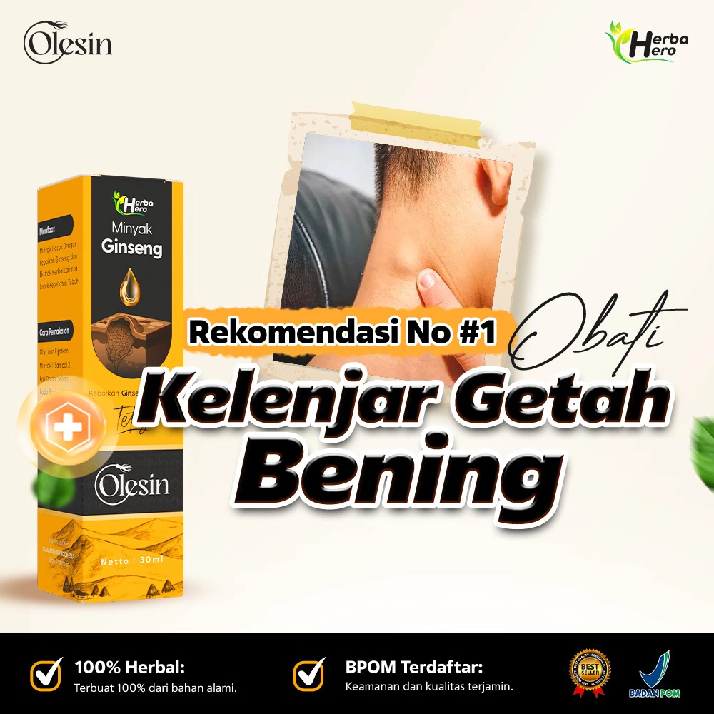 MINYAK GINGSENG OLESIN.ID ORIGINAL OBAT BENJOLAN & KESEHATAN TREATMENT KELENJAR GETAH BENING