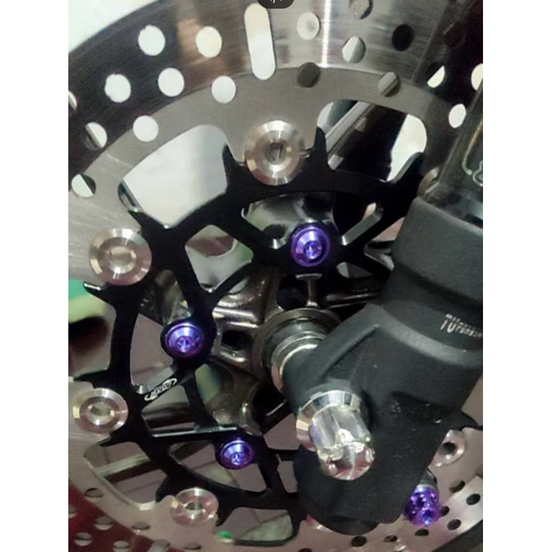 baut disc piringan cakram vario lobang 5 titanium ( harga 5pcs )