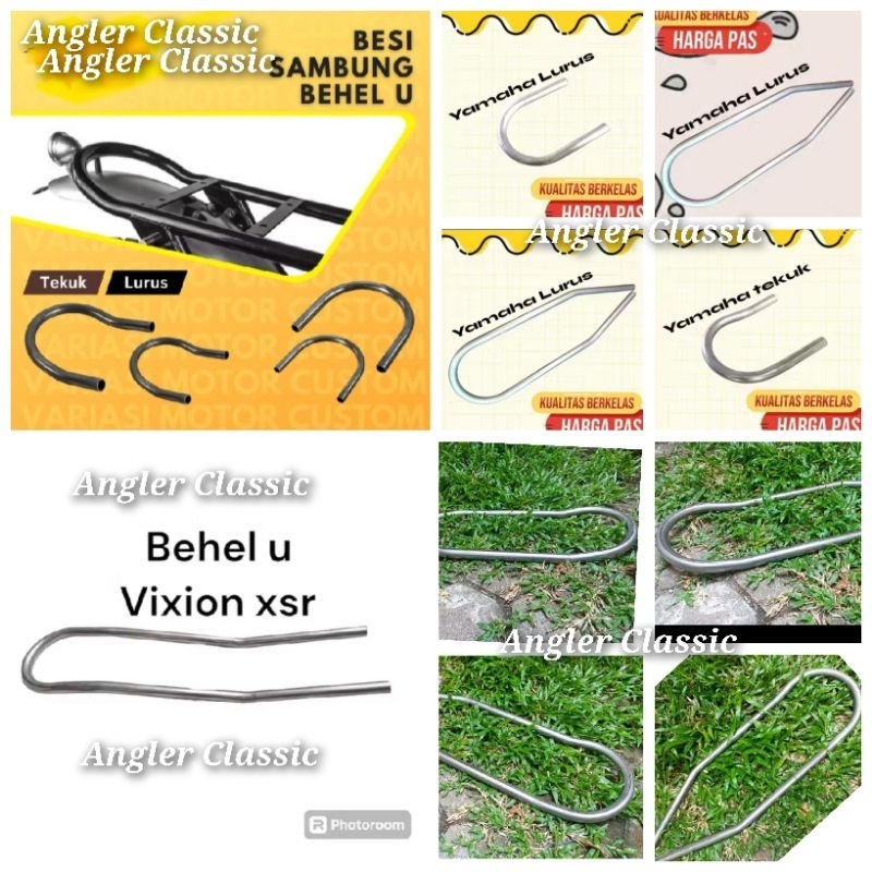 Behel u Behel U Besi U Tatakan jok motor custom Japstyle