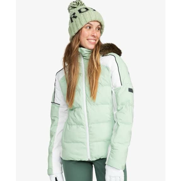 Roxy Snowblizzard Technical Snow Jacket for Women Snowboard Ski Jacket Snow Jacket Cameo Green Billa