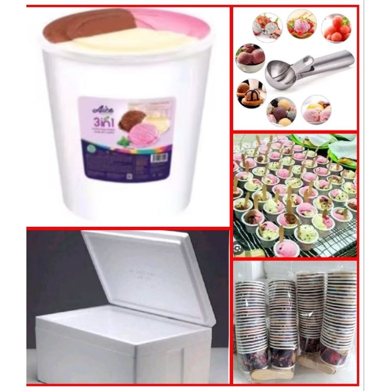 Ice Cream Aice dan Joyday  8 liter + Paket Hajatan