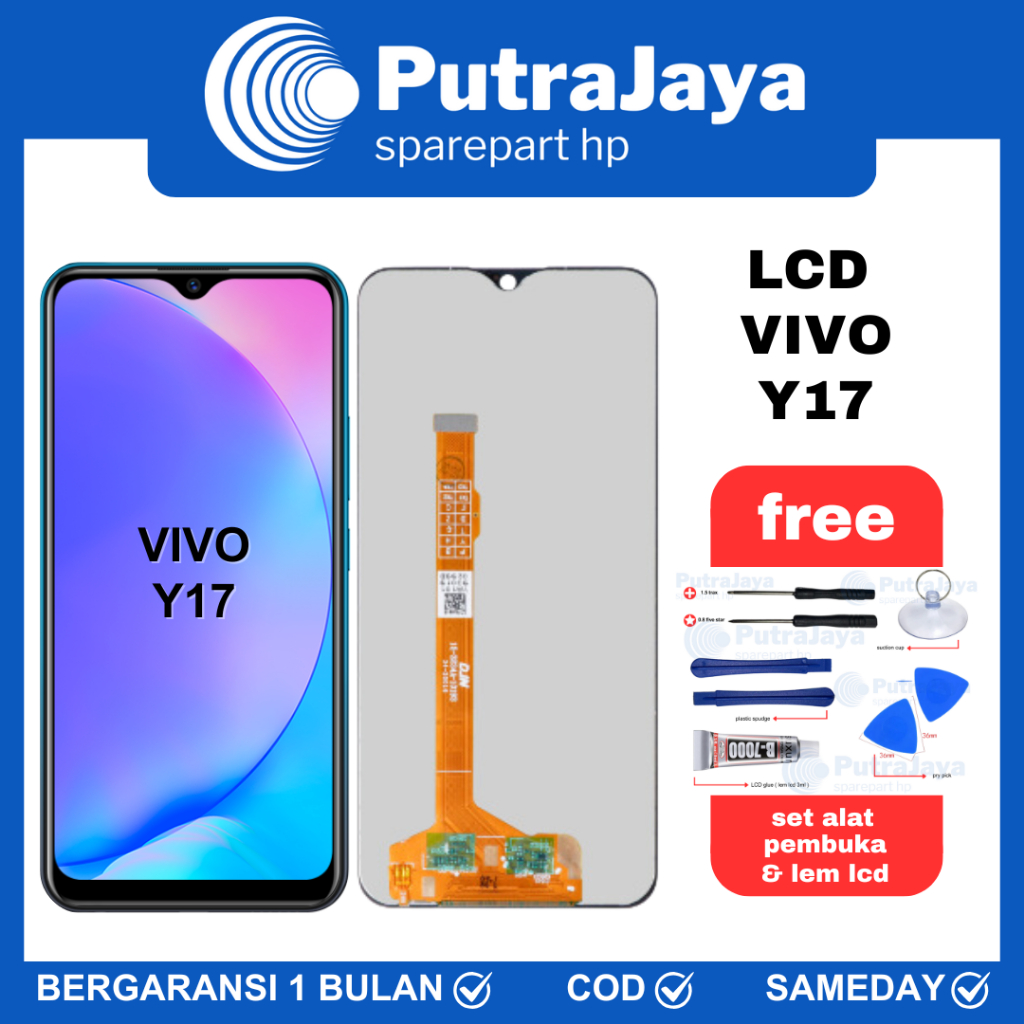 LCD TOUCHSCREEN VIVO Y17 / LCD VIVO Y17 ORIGINAL BERGARANSI COMPATIBLE LCD Y17 Y12 Y12S Y11 Y3  Y3+