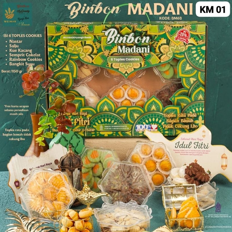 

Binbon Madani Paket Kue Lebaran 6 Toples