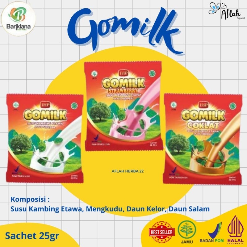 

BARIKLANA - GOMILK SACHET / SUSU KAMBING ETAWA PLUS MENGKUDU, DAUN KELOR / AMAN BALITA / AMAN BUMIL / AMAN BUSUI / AMAN LANSIA / ETAWA TERLARIS