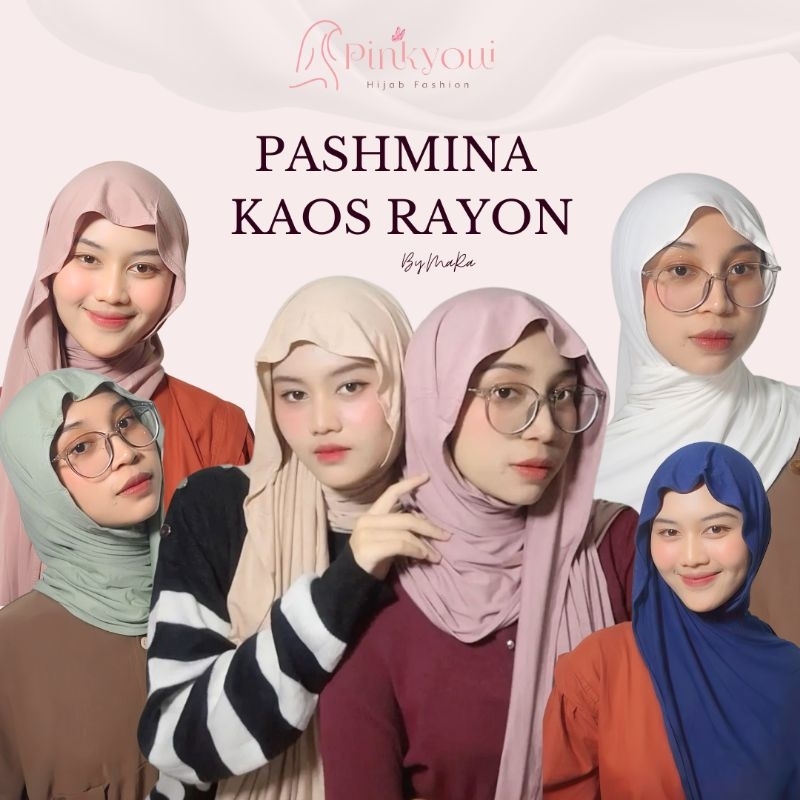 Pashmina Kaos Rayon Flow - Pinkyoui Hijab