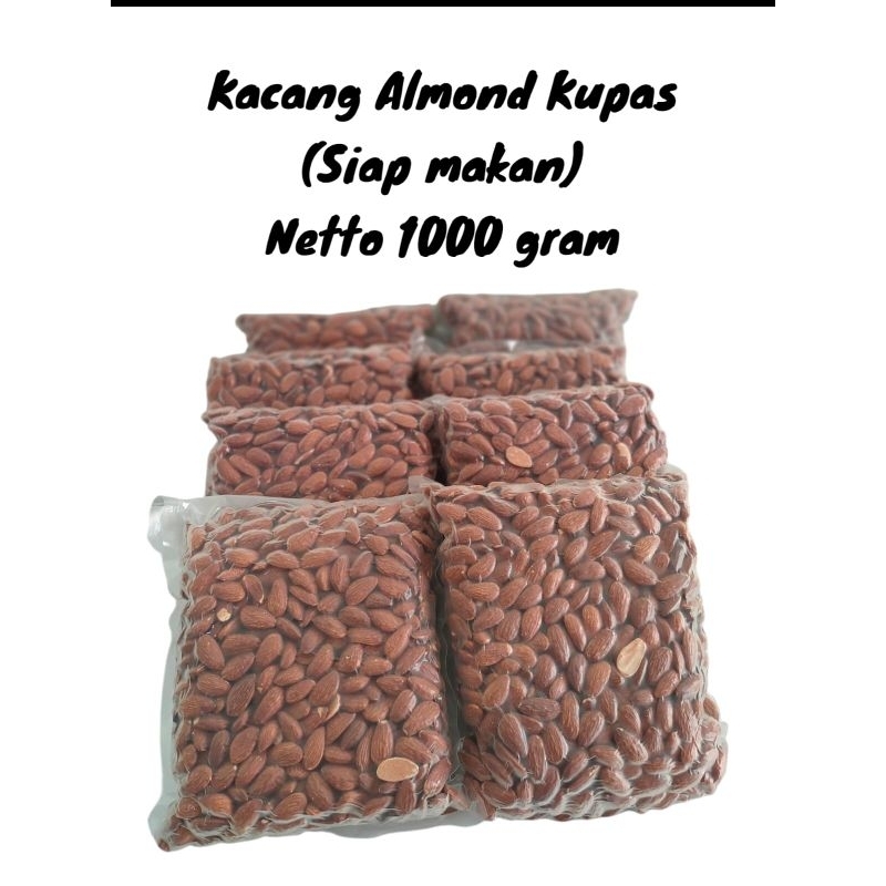 

Kacang Almond Sudah Kupas Tinggal Makan / Kacang Almond Kupas Panggang / Kacang Almond Original