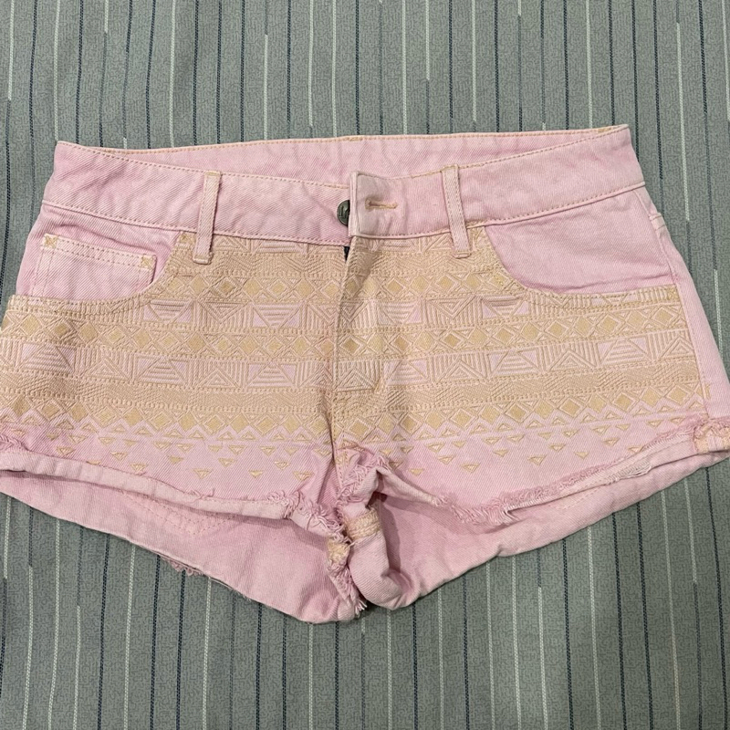 Hotpants Jeans Pink Tribal / Celana Pendek Wanita