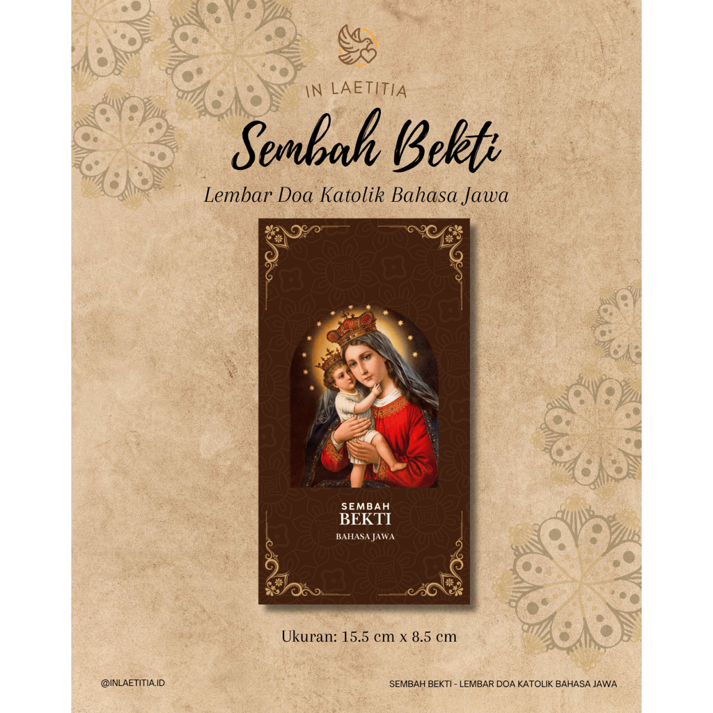 In Laetitia - Sembah Bekti | Salam Maria | Lembar Doa Katolik Bahasa Jawa | Kertas Doa Katolik | Pan