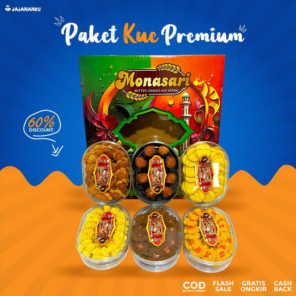 

Paket Kue Lebaran Monasari Oval Isi 6 Nastar Coklat Putri Salju Hampers Parcel Lebaran Jajananku 1