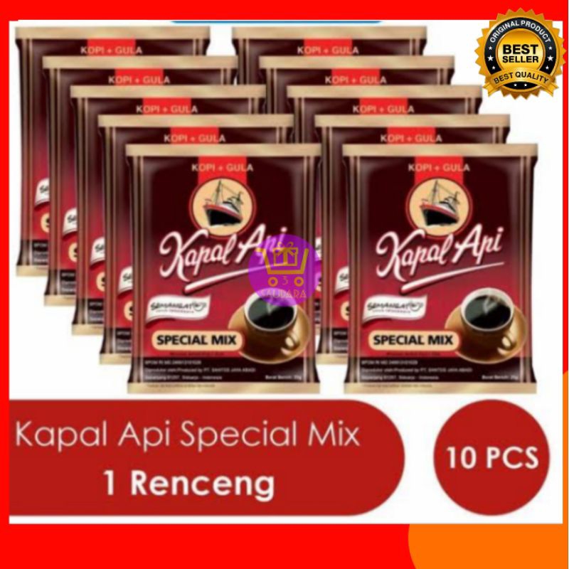 

HEMAT!!KOPI KAPAL API SPECIAL MIX (10SACHET X 6GRAM) - KOPI HITAM