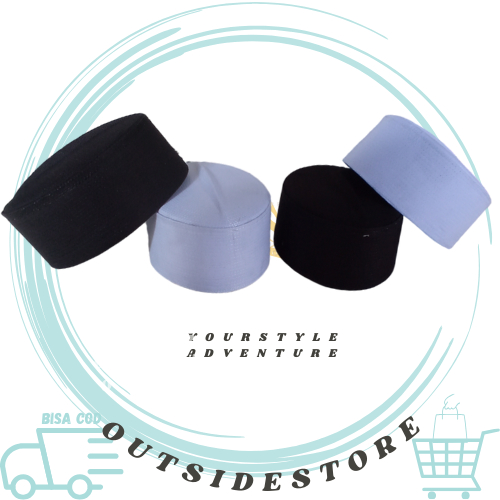 Peci Haji PECI PUTIH Songkok haji kopiyah haji KALBUT PUTIH TINGGI 8CM  no 1-10 Peci Putih Polos pec