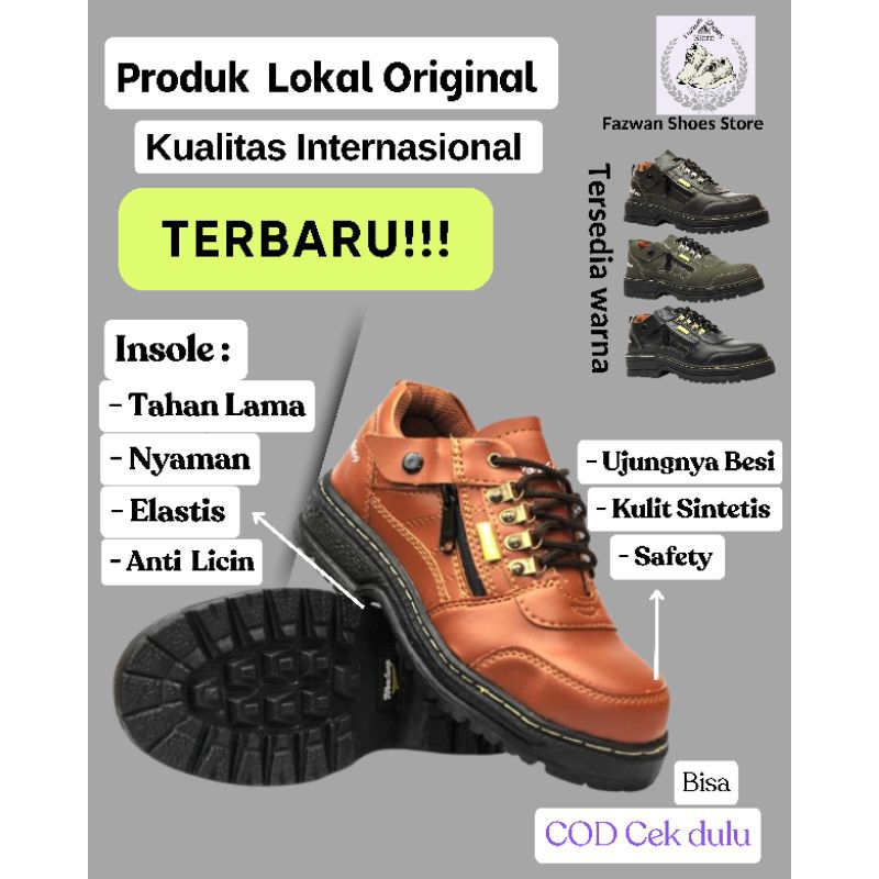 Sepatu Gunung / Hiking Outdoor Pria Waterproof Original Buatan Lokal