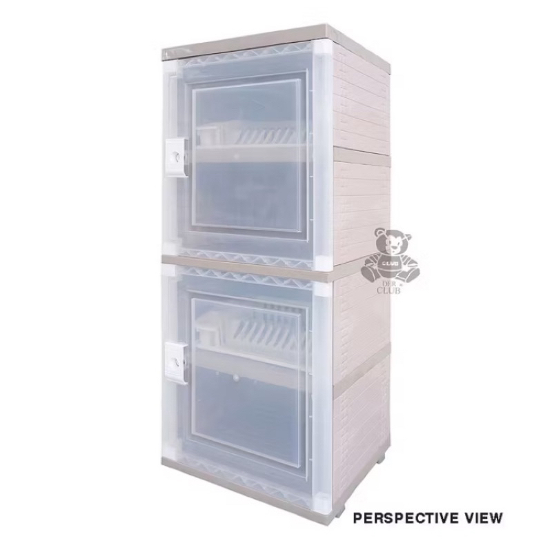 Rak Piring Plastik Lemari Susun 4 Pintu Transparan Dish Rack Club DR2 SCWU 2