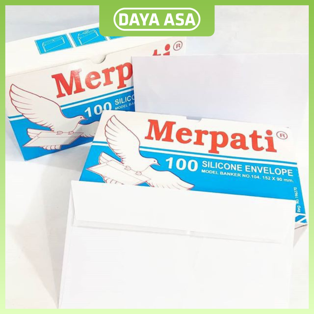 

1 pc Amplop Merpati Polos Kantong Lipat Silikon Merlitan No.104 152 x 90 mm