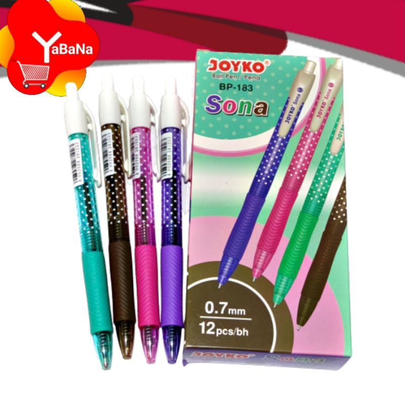 

Pen Pulpen Joyko BP-183 Sona Hitam 12pcs