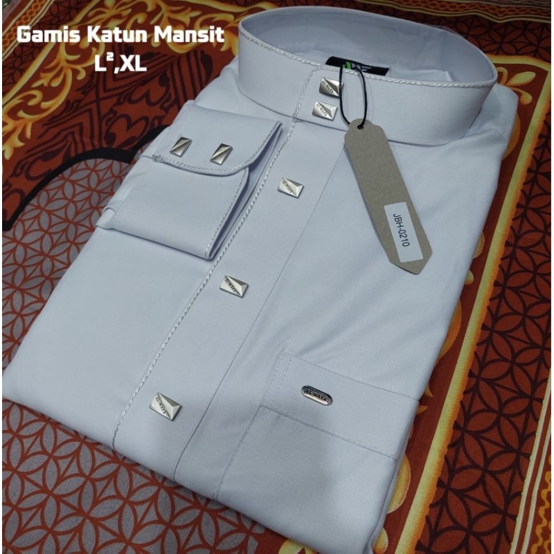Gamis PUTIH lengan PANJANG AL-WAFA kancing MANIK MANSIT | GAMIS dewasa PUTIH lengan PANJANG