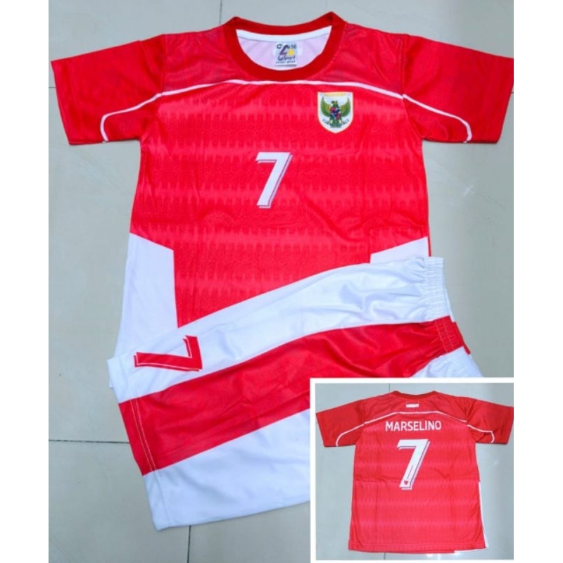 Jersey Bola Kids Timnas Indonesia Home New 2025 Liga Sport