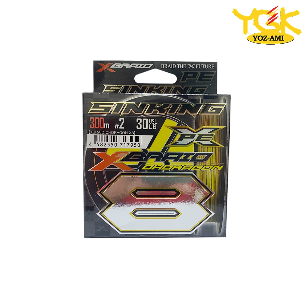 YGK X-BRAID OHDRAGON X8 Sinking 300M Senar Pancing PE Japan Quality Fishing Line