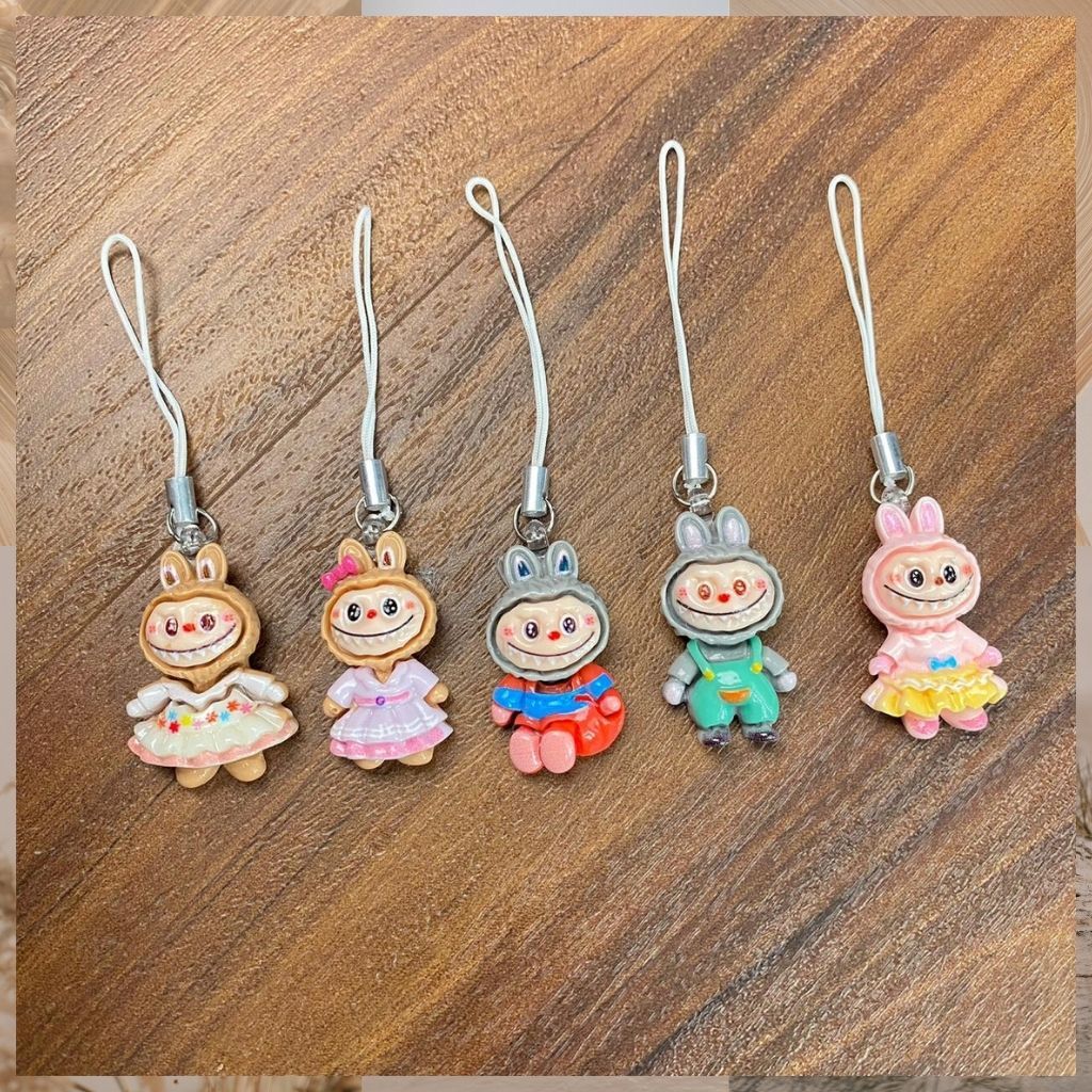 Gantungan Boneka Labubu Macaroon Gantungan Kunci Labubu Gantungan Tas Boneka Labubu keychain Ganci l