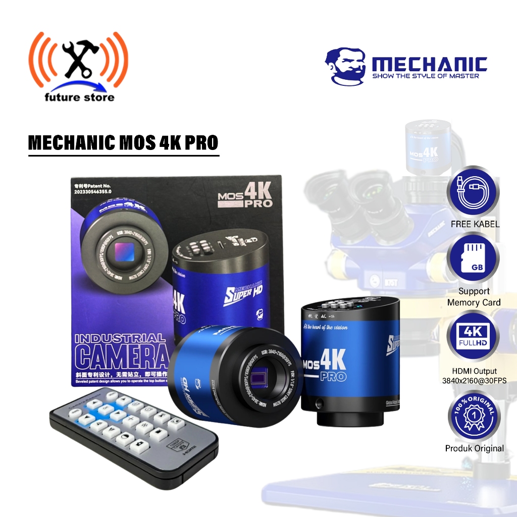 MECHANIC MOS-4K PRO CAMERA MICROSCOPE ORIGINAL - CAMERA MICROSCOPE TRINOKULAR FULL HD