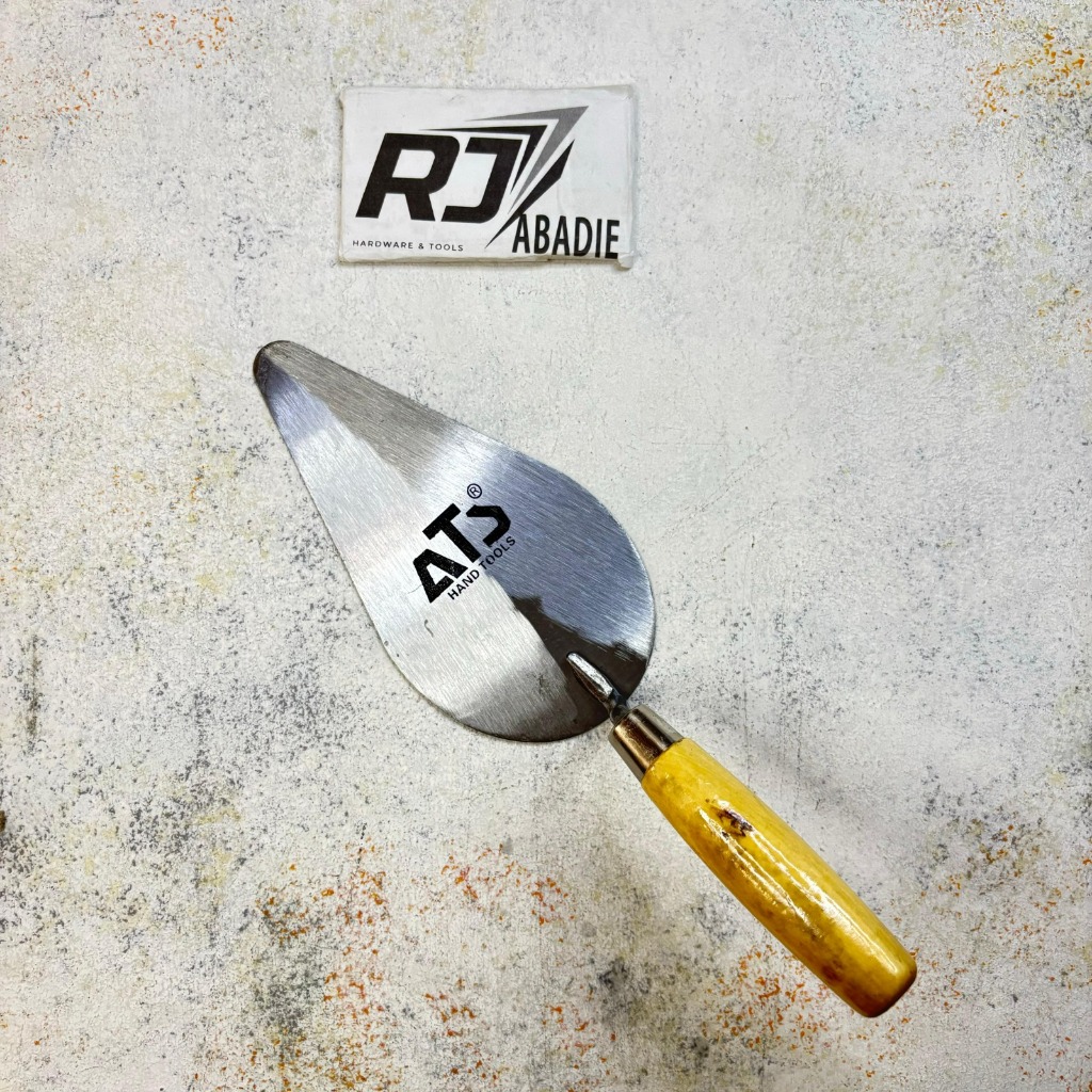 [12PCS] Cetok Sendok Semen Gagang Kayu ATS Oval 5" 6" 7" 8"