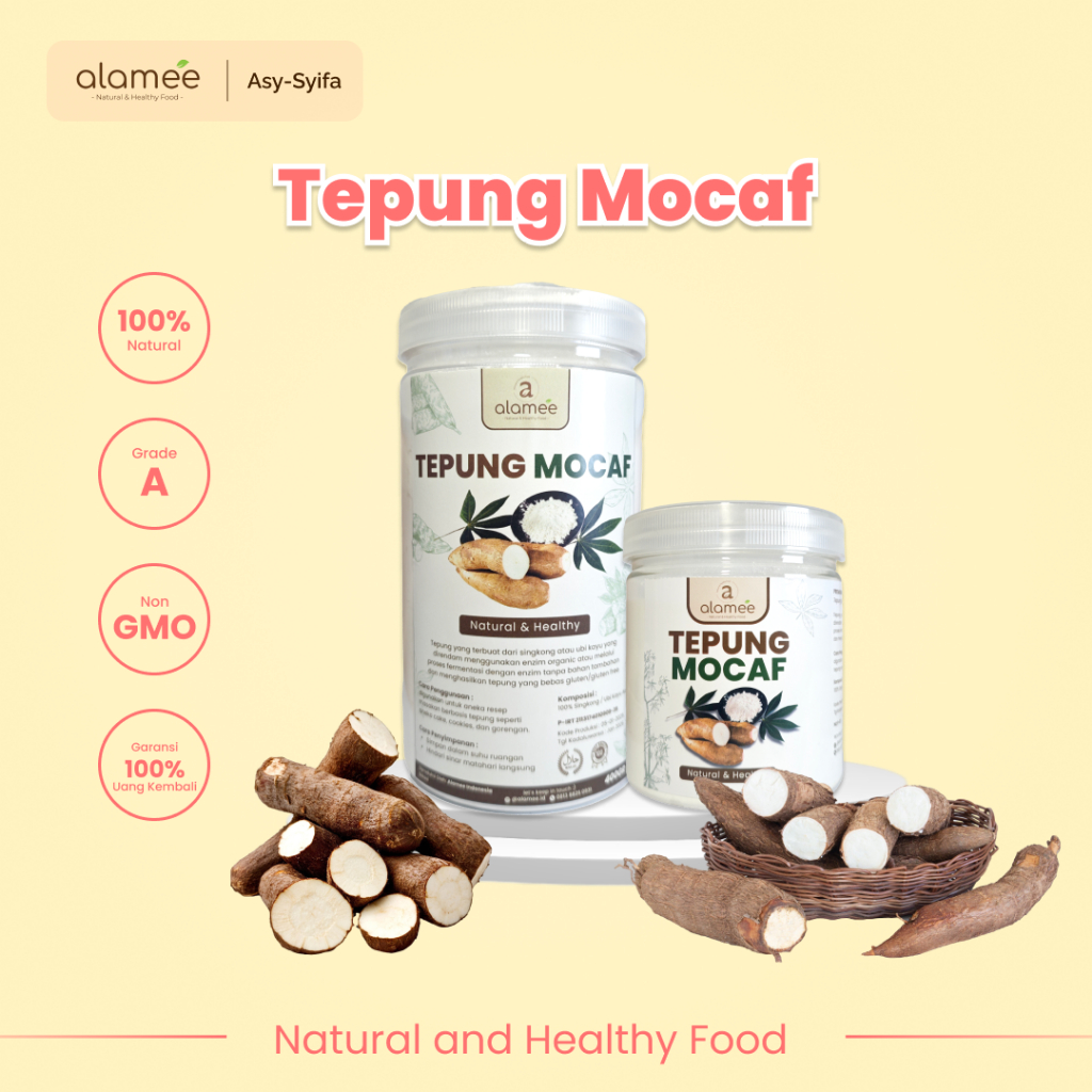 

ALAMEE Tepung Mocafine Gluten Free Tepung Singkong Sehat Rendah Gula High Fiber 400gr