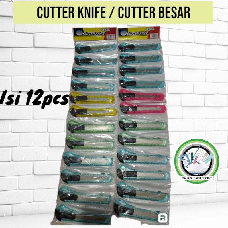 

Cutter knife cutter besar silet 1 renteng isi 12 pcs