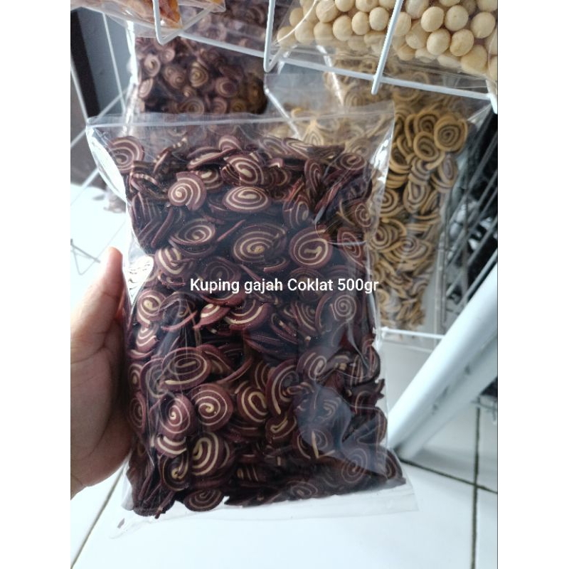 

Cemilan kue Kuping Gajah mini susu 500Gram/snack murah Kendari
