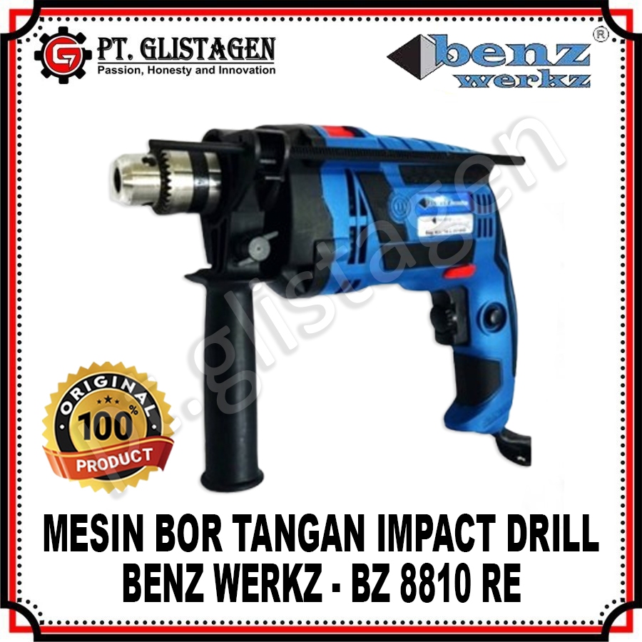 BENZ BZ-8810 RE Mesin Bor Tangan Listrik Beton Kayu Besi Impact Drill 10mm BZ-8810 RE BZ 8810 RE ( B