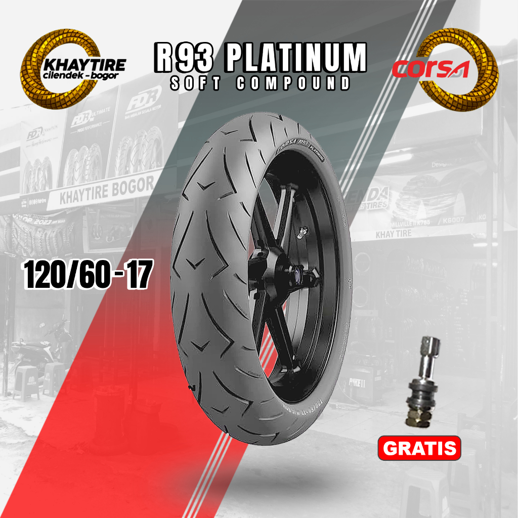 Ban Motor Sport Corsa Platinum R93 120/60 Ring 17 Soft Compound Tubeless