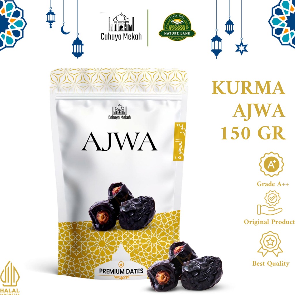 

Cahaya Mekah Kurma Ajwa Ajwa Dates Pouch 150 Gram