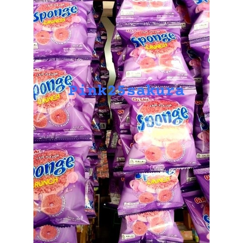 

Oishi sponge crunch ubi / ungu renceng isi 10pcs 9 gram