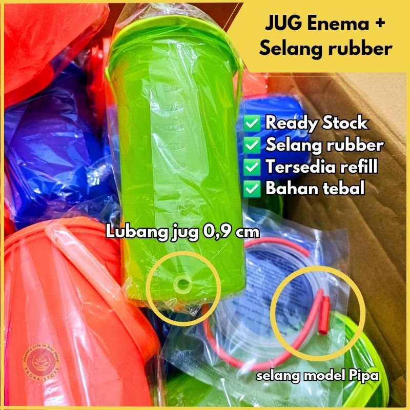Enema Kopi Jug / Alat Enema/ Tempat Enema plus Selang