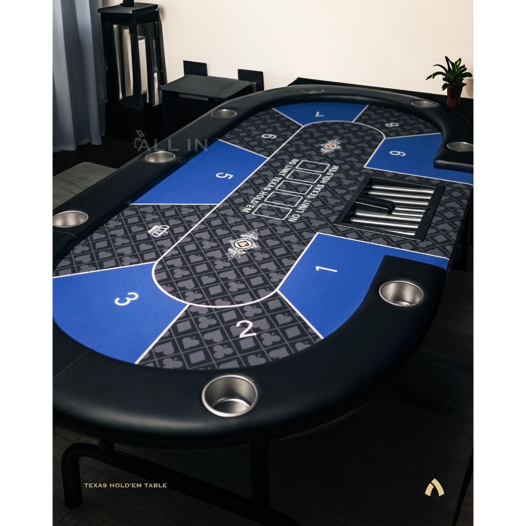 Meja Lipat Texas Holdem Poker Table 213cm x 106cm