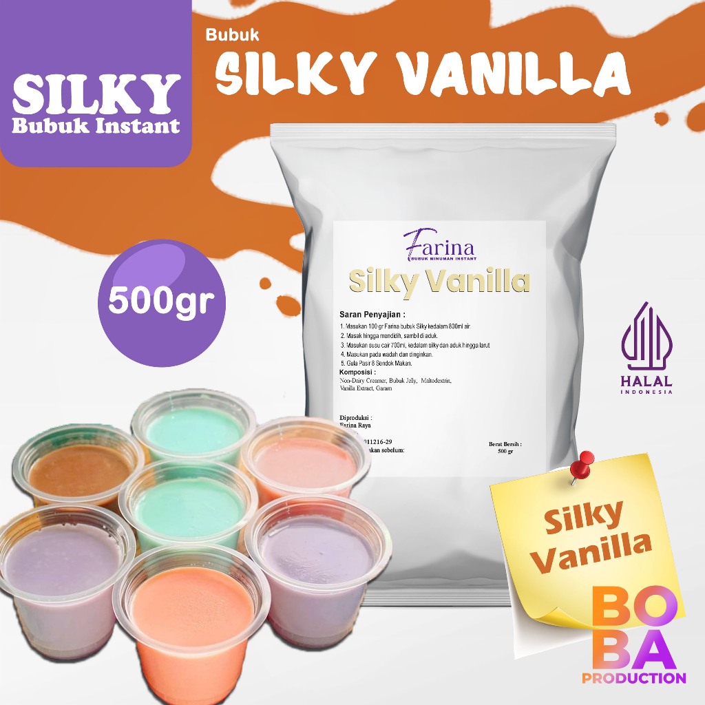 

Silky Pudding Vanilla 500gr - Silky Puding Sedot #jelly #pudding #silkypudding - BobaProduction