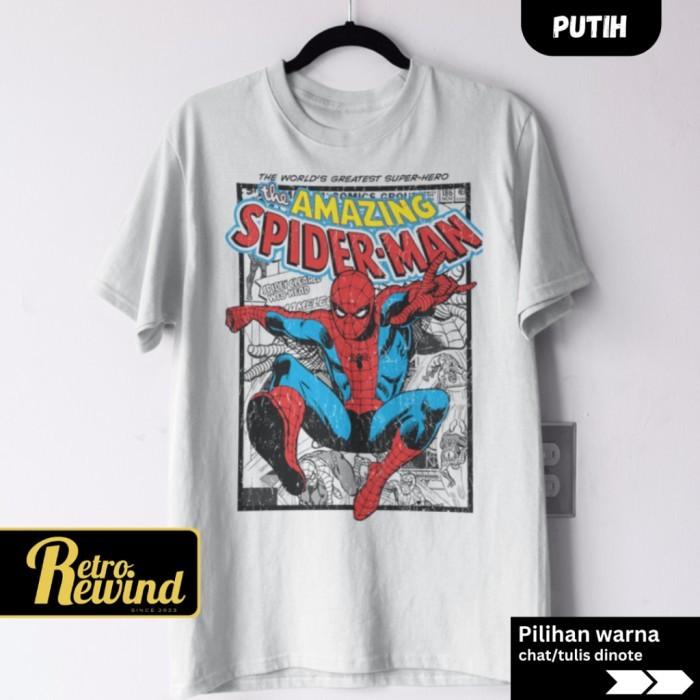 Kaos Superhero Spiderm4n Dewasa S–7XL Jumbo Big Size & Anak Usia 2–13 Tahun – Cotton Combed 24s Prem