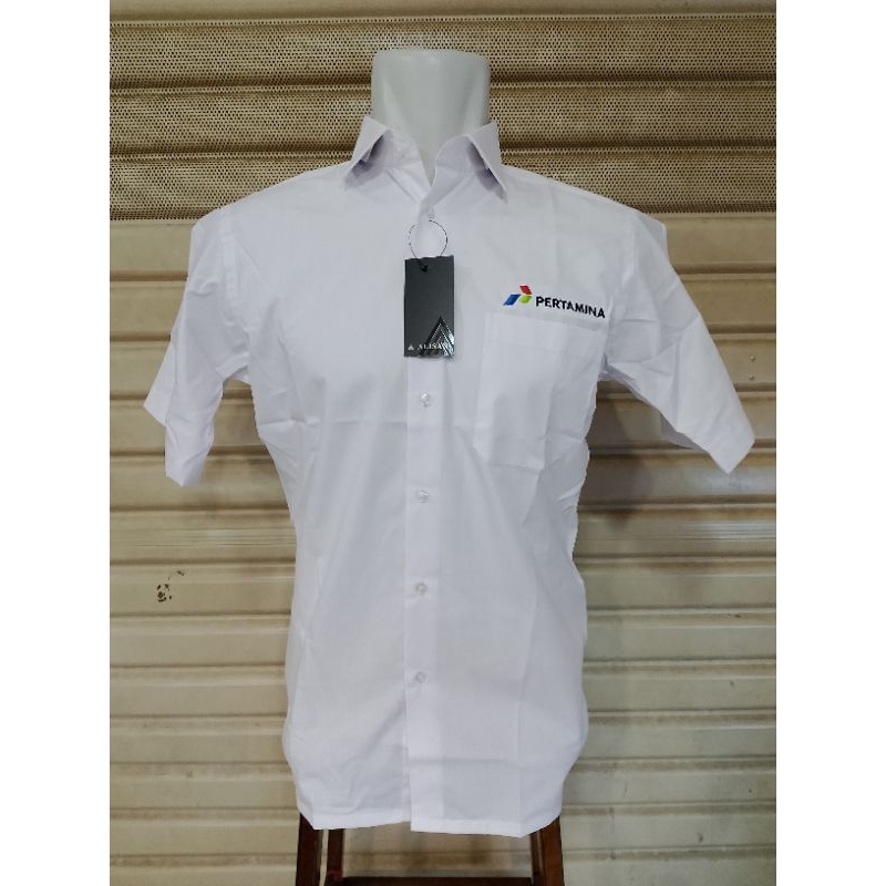 Kemeja PERTAMINA ALISAN Putih Lengan Pendek