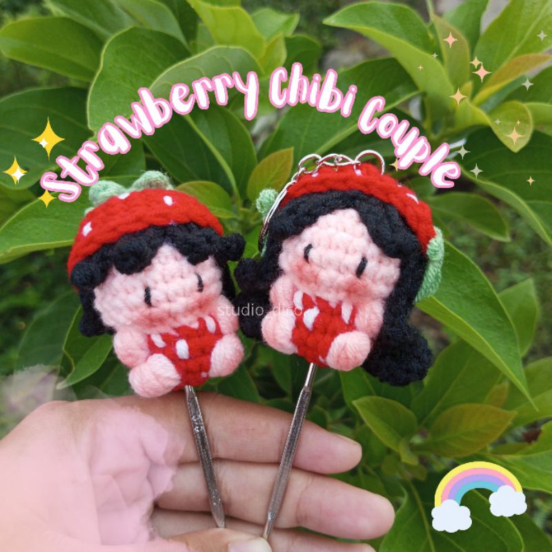Gantungan Kunci Rajut Couple Gantungan Kunci Rajut Lucu Gantungan Kunci Rajut Karakter Gantungan Kun